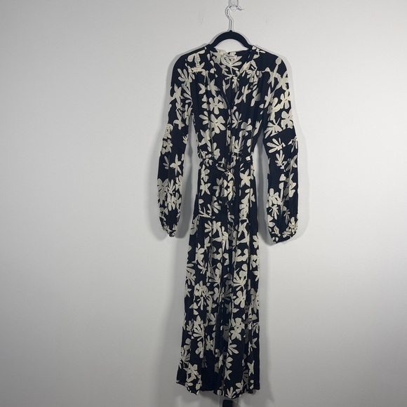 NWOT Lemlem Sea Floral Long Sleeve Shirtdress - Picture 7 of 16